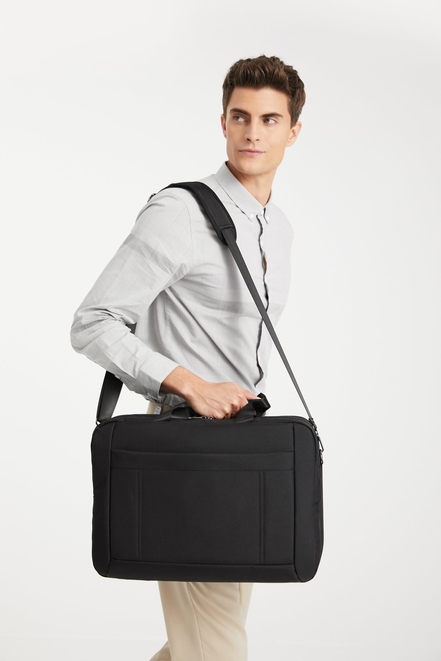 Laptop Bag, 17 Inch Multifuntional Business Computer Laptop Case, Briefcase for Men and Women,  - Black