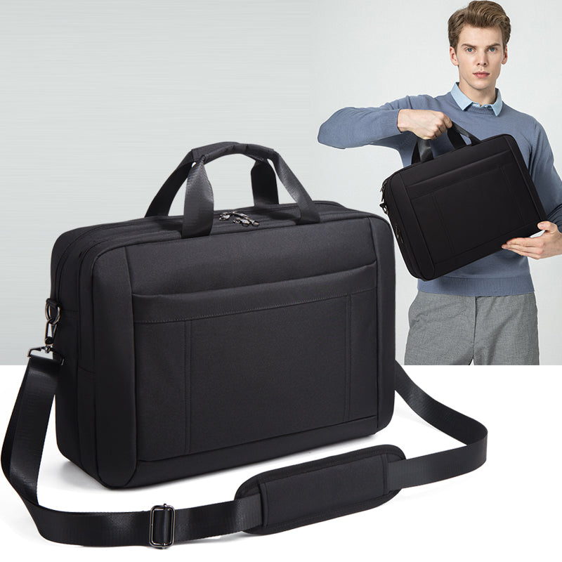 Laptop Bag, 17 Inch Multifuntional Business Computer Laptop Case, Briefcase for Men and Women,  - Black