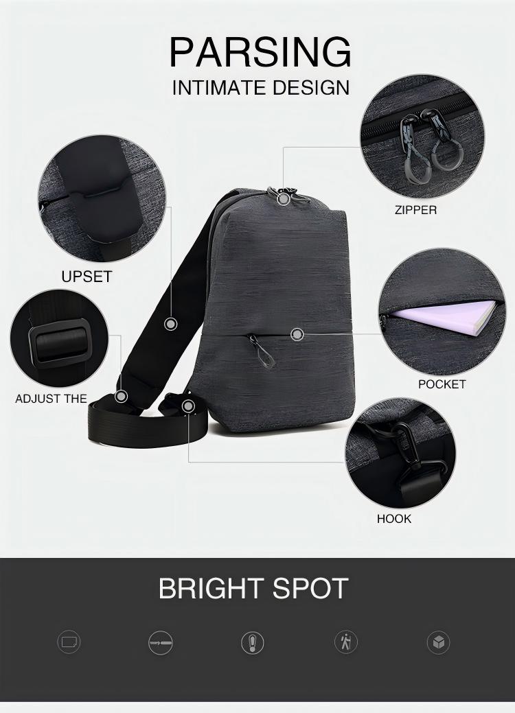 Sling Bags, Chest Shoulder Backpacks Crossbody Purse Outdoor Chest Bag Travel Backpack for Men Women