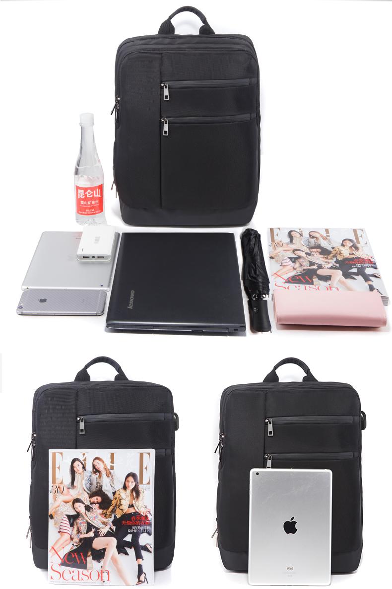 Black Backpack for Men Women, Durable Casual School Backpacks  Classic 15.6 Inch Laptop Bookbag for College High School Work Travel