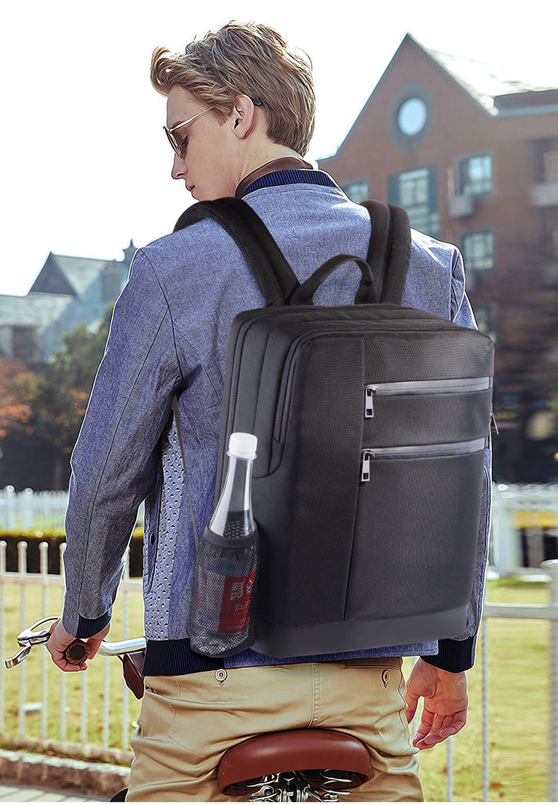 Black Backpack for Men Women, Durable Casual School Backpacks  Classic 15.6 Inch Laptop Bookbag for College High School Work Travel