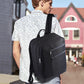 Black Backpack for Men Women, Durable Casual School Backpacks  Classic 15.6 Inch Laptop Bookbag for College High School Work Travel