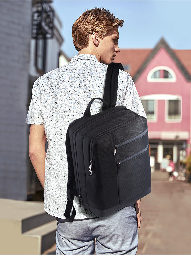 Black Backpack for Men Women, Durable Casual School Backpacks  Classic 15.6 Inch Laptop Bookbag for College High School Work Travel