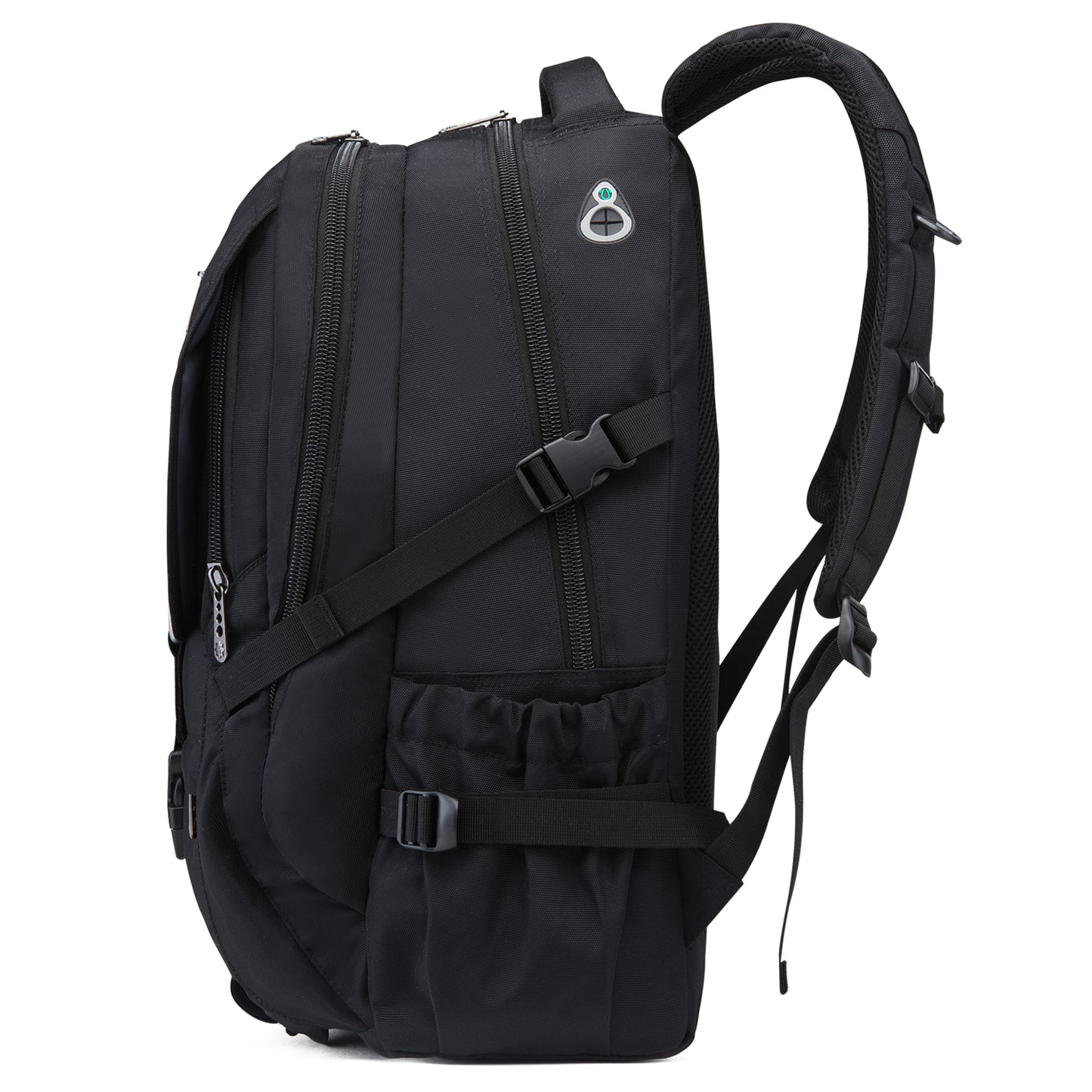 34L  Backpack for School Work Hiking Camping Travelling, Breathable Padded Back & Straps, 3 Zip Compartments,USB/Headphone Port, Water Resistant