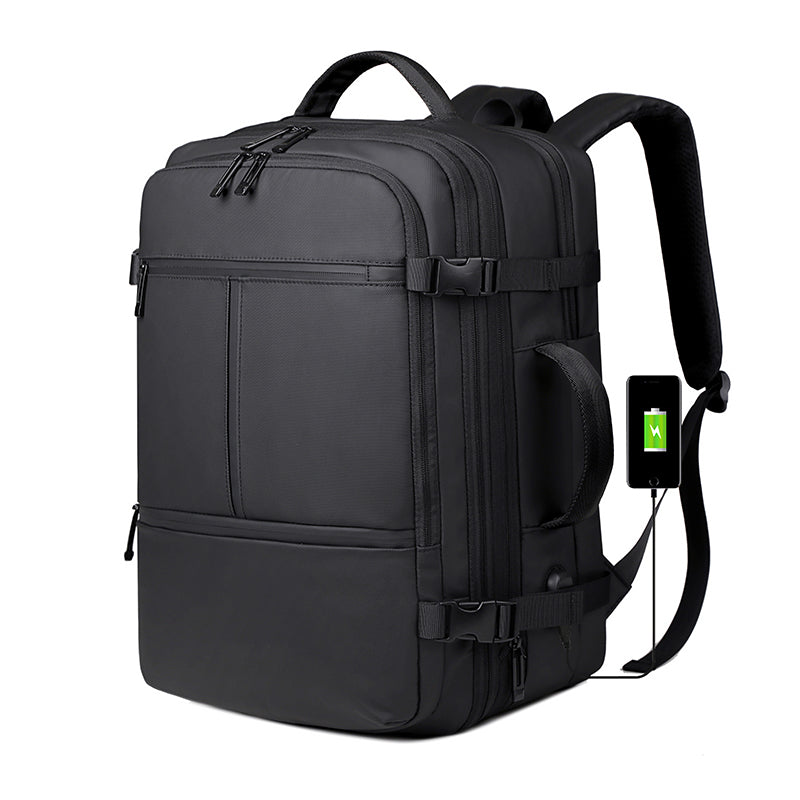 Expandable Travel Backpack, Extra Large Carry On Backpack 35L-45L,  fits 17.3 Inch Laptop for Men Women Traveling Businesss with USB Charging Port