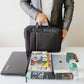 Hotsir Basics Compact Laptop Shoulder Bag Carrying Case with Strap and Zippered Accessory Pocket,  Black